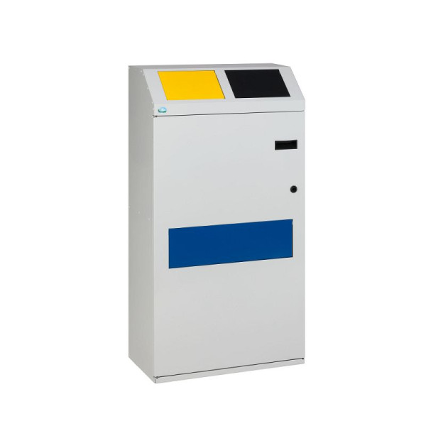 STEIN HGS Wertstoffsammelstation WSS 115, 3 Stück, Wertstoffsammelstation WSS 115 3-fach, Lichtgrau, Verkehrsgelb, anthrazit, enzianblau, 82066.0002