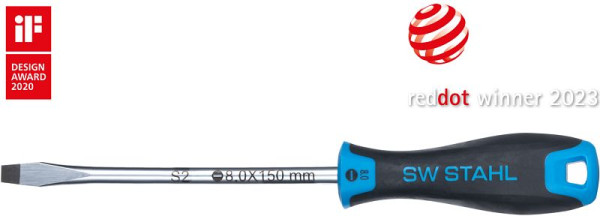 SW-Stahl Schraubendreher, Schlitz, 8,0 x 150 mm, 32758SB