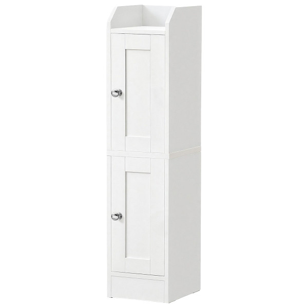 SONGMICS Lagerschrank, Weiß, 18x20x80 cm, BBK312WB02