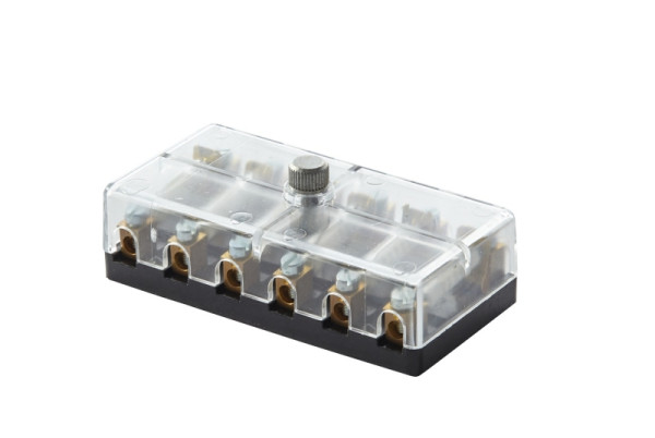 HELLA Sicherungsdose, 6-polig, 8A, glasklar, Stecker: Schraubkontakt, 8JD 002 291-211