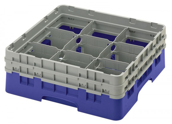 Cambro Spülkorb mit 9 Fächern Camrack® 13,3 cm maximale Höhe, Farbe: Marineblau, 9S434186