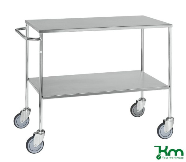Kongamek Tischwagen, 4 Lenkrollen, 2 davon mit Bremsen, 1000 x 580 x 870 mm, KM271B