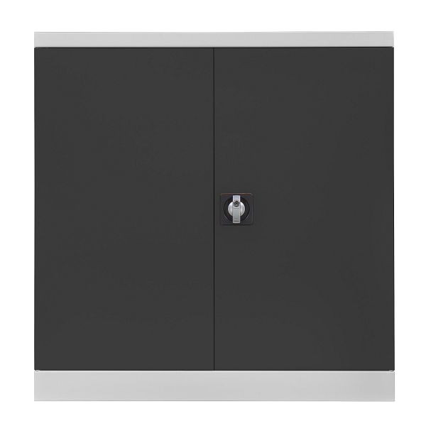 ADB MAVAX Stahlschrank abschließbar mit 2 Fachböden (Anthrazit, Grau), 50852