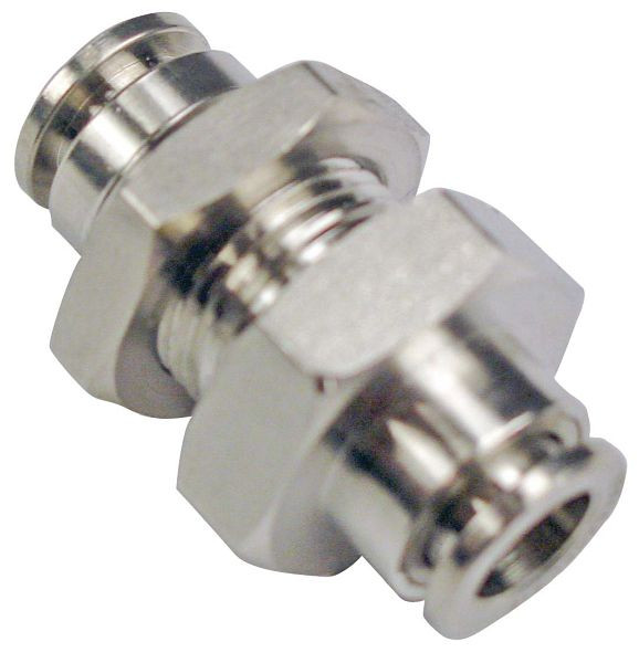 timmer BS-GSV-10-VA, Gerader Schottverbinder, Edelstahl, Schlauch-Ø: 10 mm, Schott-Gewinde: M18x1, VE: 10 Stück, 03100013