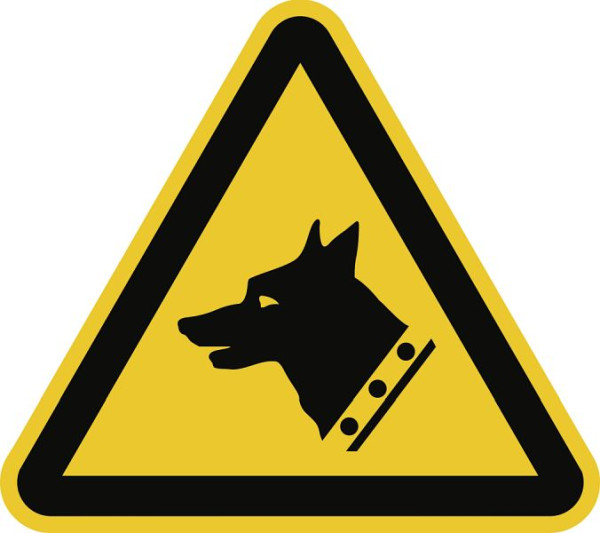 Moedel Warnung vor Wachhund ISO 7010, Kunststoff, 200 mm Seitenlänge, 59067
