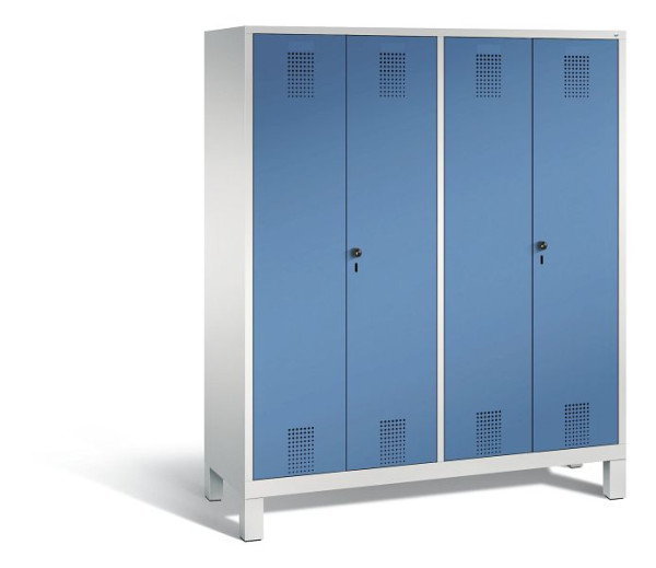 C+P Spind Evolo, 4 Abteile, H1850xB1590xT500 mm, Grau/Fernblau, 48012-42 S10204