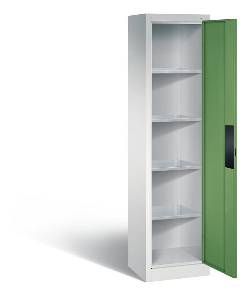 C+P Werkzeugschrank Acurado, H1950xB502xT400mm, Farbe: Lichtgrau / Resedagrün, Muldengriff, 8900-052 S10064