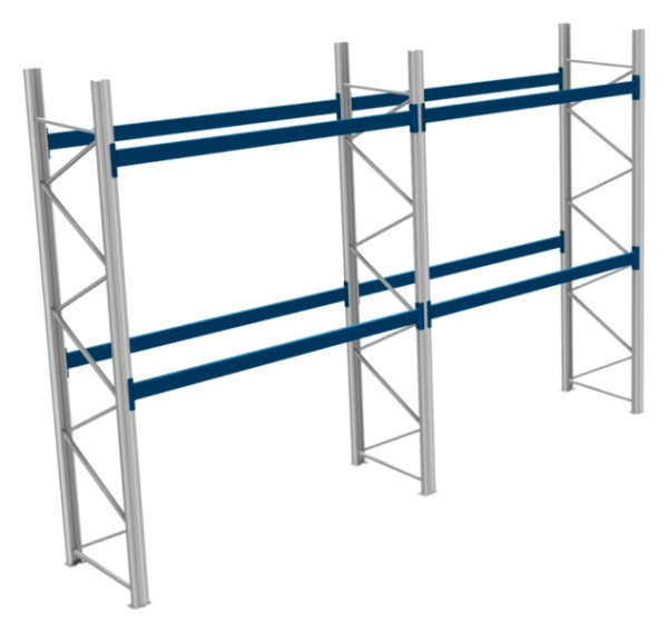 BITO Palettenregal P2 4005x1100x5800 Komplettregal, 2E, 800 RAL5010 U, 56440