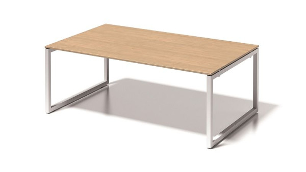 Bisley Cito Chefarbeitsplatz/Konferenztisch, 730 mm höhenfixes O-Gestell, H 19 x B 2000 x T 1200 mm, ahorn/verkehrsweiß, DOF2012MP396