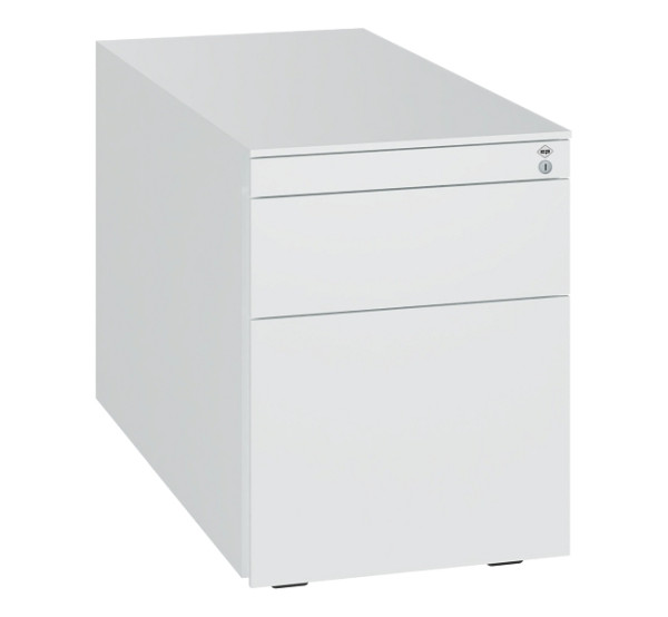 C+P Stahl-Rollcontainer, 563x430x781mm, 9010/9010, auf Rollenführung, 054230-000-165