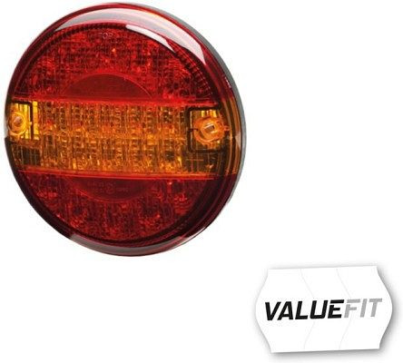 HELLA VALUEFIT Heckleuchte, Valuefit, LED, 12/24V, Anbau/geschraubt, Farbe: rot/gelb, Stecker: Flachstecker, links/rechts, 20 LEDs, 2SD 357 026-001