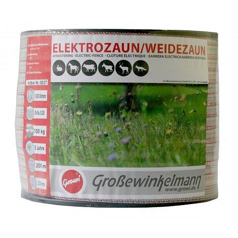 Growi SuperLine Breitband, 20 mm, 200 m rot/weiß, 10050370