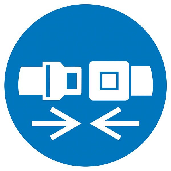 SafetyMarking Gebotsschild, Rückhaltesystem benutzen, Ø 10 cm, Folie, selbstklebend, 21.A7410