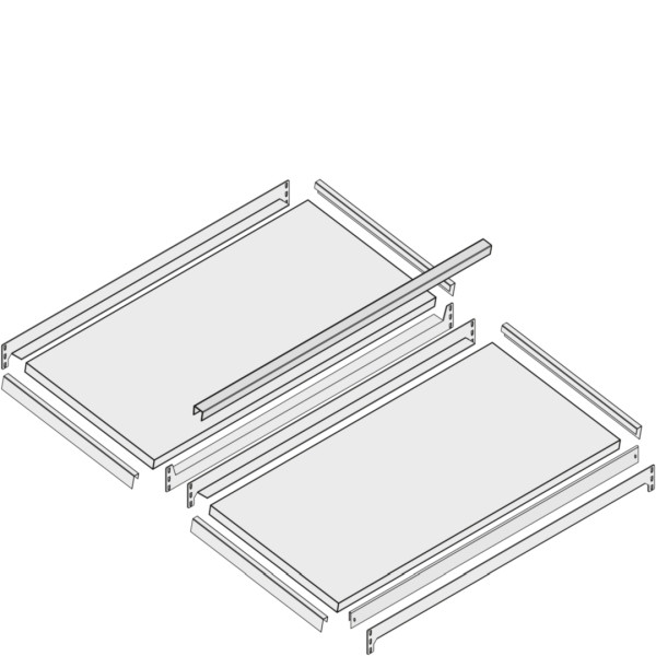 BITO Zusatzebene Set /Fachboden 1000x400 schräg/schräg 100kg verzinkt, C0830-0030