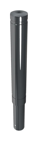 Schake Aluminiumpoller Ø 120 mm, ortsfest, zum Einbetonieren mit Erdanker, Höhe Überflur 750 mm Gesamtlänge ca. 1050 mm, 40120B
