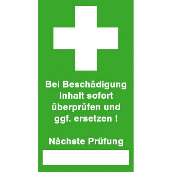 Stein HGS Prüfsiegel für Erste Hilfe-Einrichtungen, Schachbrettfolie, Erste Hilfe, VE: 500 Stück, 31.c4897