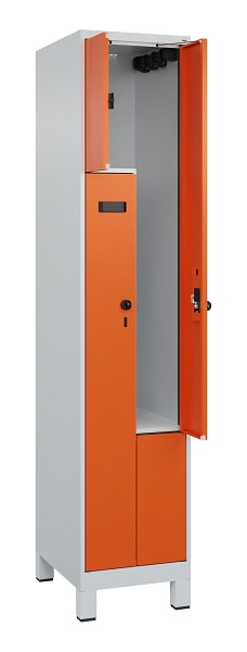 C+P Z-Spind Evolo PLUS, Füße, 2 Fächer, 1950x400x500mm, 7035/2004, Drehriegel, 049013-122 S10005