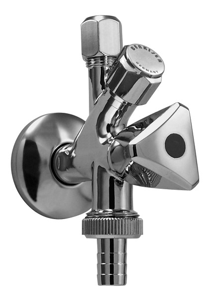 Benkiser Kombi-Eckventil 1/2", Rückflussverhinderer, mit Rosette, 7281239