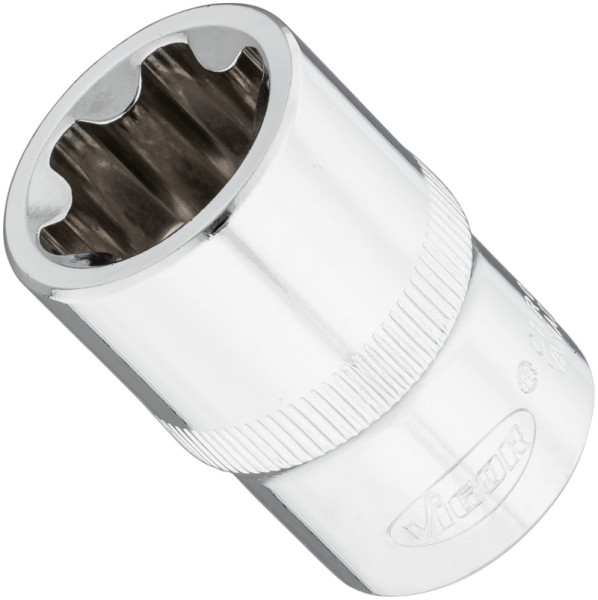 VIGOR T-Plus Steckschlüsseleinsatz, Vierkant 12,5 mm (1/2 Zoll), E+ Profil, E22+, V7920-EP22
