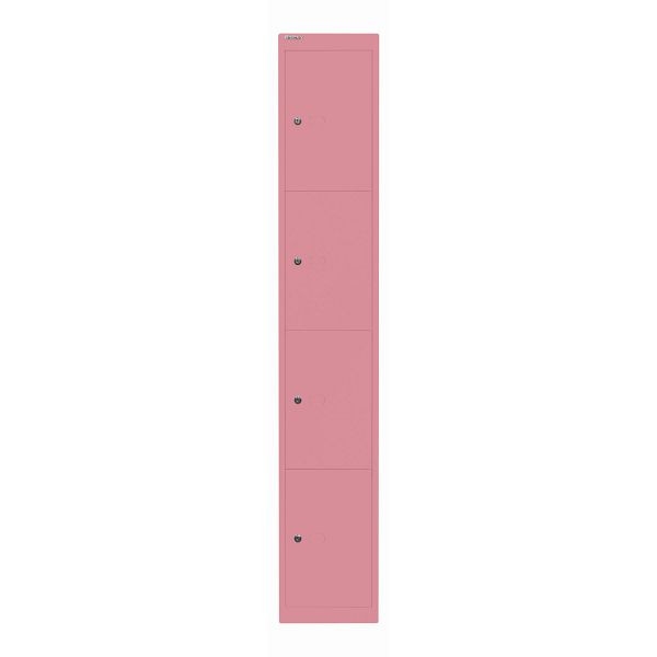 Bisley Schließfachschrank Office, 4 Fächer, Tiefe 457 mm, 601 pink, CLK184601