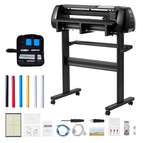VEVOR Vinylschneidemaschine 72 cm Zufuhrbreite, Doppelklingen, LED-Anzeige, Vinyl-Schneideplotter-Set, SDLSKZJDPB720NVYH001V2