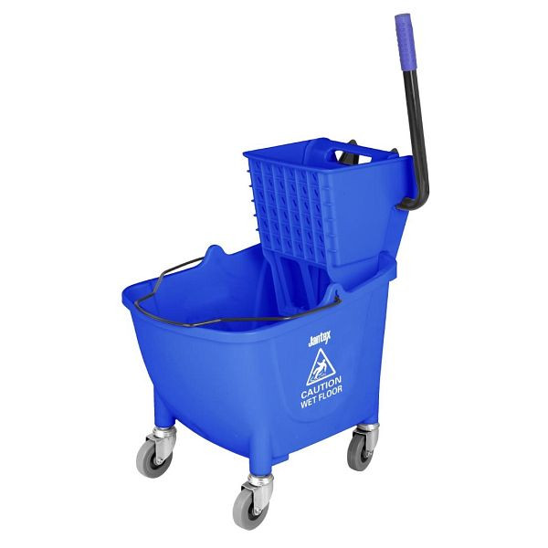 Jantex 30-Liter-Moppeimer mit Fußpedalauslösung, Blau, FW869