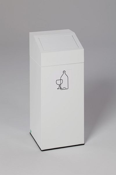 VAR Wertstoffsammler 76 L, weiß, pulverbeschichtet, 1241, 4030695012411
