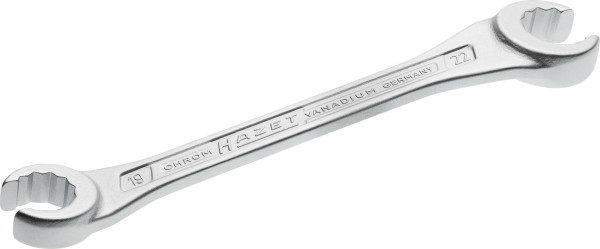 Hazet Doppel-Ringschlüssel, offen, Außen-Doppel-Sechskant Profil, 19 x 22 mm, 612-19X22