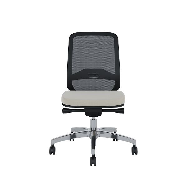 Bisley Bürodrehstuhl Bali, Rückenlehne aus Netzbezug Aluminiumfußkreuz, TN9811 chalk, BALIART0015TN9811