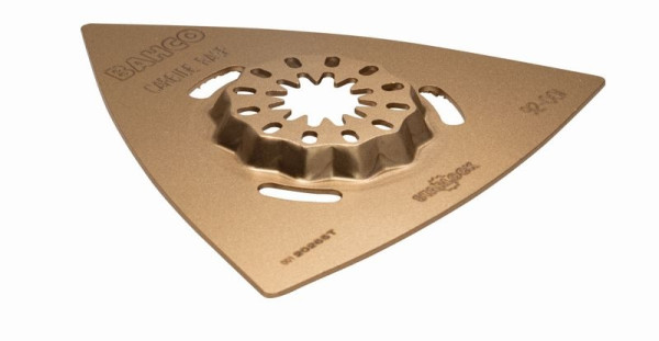 Bahco Schleifteller in Deltaform für Multifunktionswerkzeuge zum Entfernen von Mörtel und Fliesenkleber 80 mm, 92-001-1P