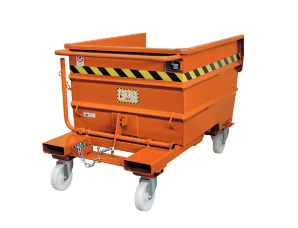 Sall Mehrzweck-Kippbehälter aus Stahl LTL, 155 x 132 x 121 cm, Orange, LT1350A