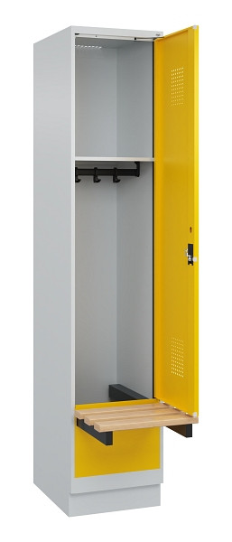 C+P Spind Evolo PLUS, 1 Abteile, 1950x400x815mm, 7035/1023, Zylinderschloss, 049040-12 S10028