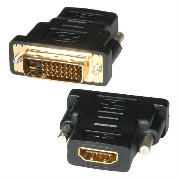 ROLINE HDMI-DVI Adapter, HDMI BU / DVI-D ST, 12.03.3116