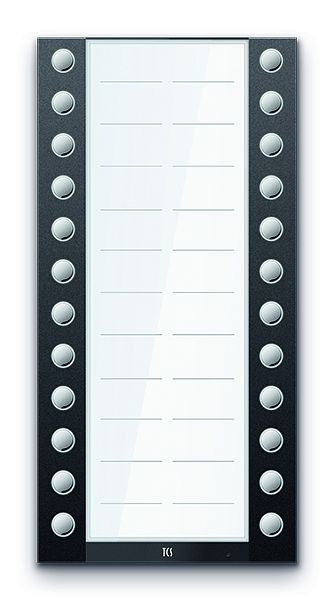 TCS Türkontrollsystem PET PRO Audio Klingeltastenerwweitreung 24T 2 Spalten AP RAL7016 anthrazitgrau, AEA530224-0017