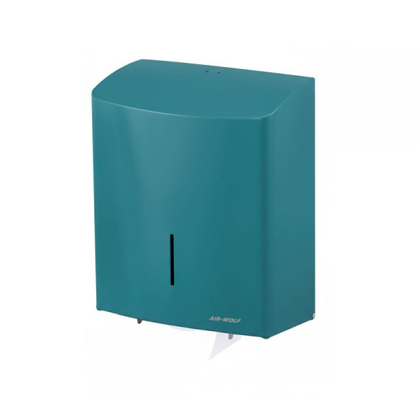 Air Wolf Duplex-Rollenspender, blau-grün, RAL 5021, 60-396