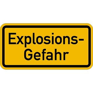 Moedel Explosionsgefahr, Aluminium, reflektierend RA1 (Typ 1), 600x300 mm, 55119