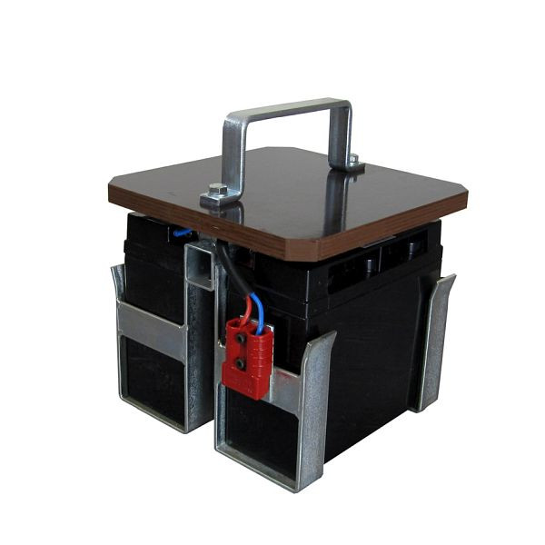 Ebinger Wechselakku, Halterung mit Ladebuchse, 2 x Akku 12V - 18Ah, 78430