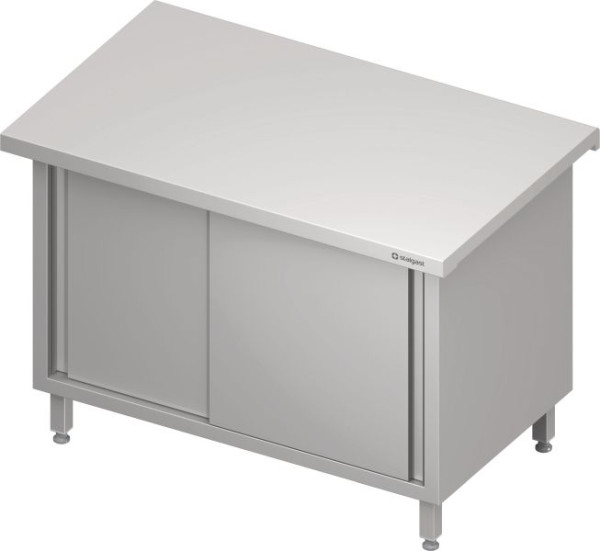 Stalgast Edelstahl Neutralausgabe "Free Flow" mit Schiebetüren 900x750x880 mm, Granitabdeckung "Standard G1", FF09224