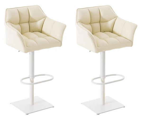 CLP Barhocker Damaso Kunstleder weiß, creme, VE: 2 Stück, 314924