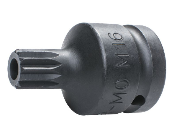 SW-Stahl IMPACT-Schraubendreheinsatz, 3/4", Innenvielzahn, M16, mit Bohrung, 04559L
