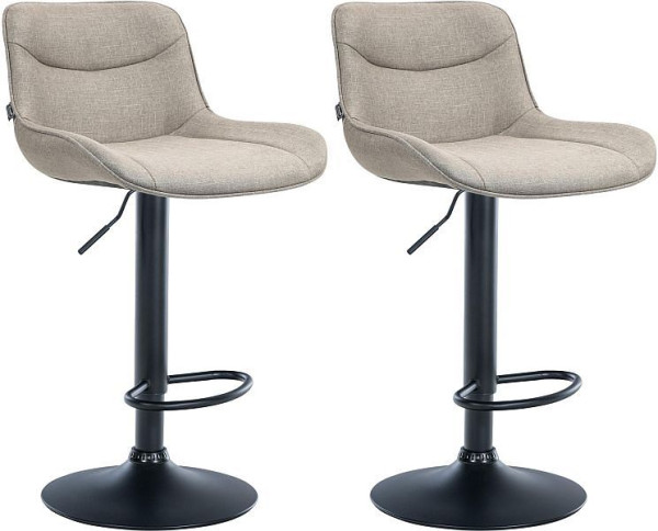 CLP Barhocker Vonore Stoff schwarz, taupe, VE: 2 Stück, 325234