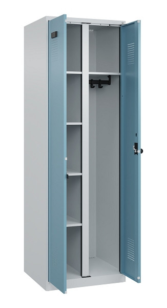 C+P Wäsche-/Garderobenspind Evolo PLUS, 2 Abteile, 1850x600x500mm, 7035/0010, Drehriegel, 049600-20 S10009
