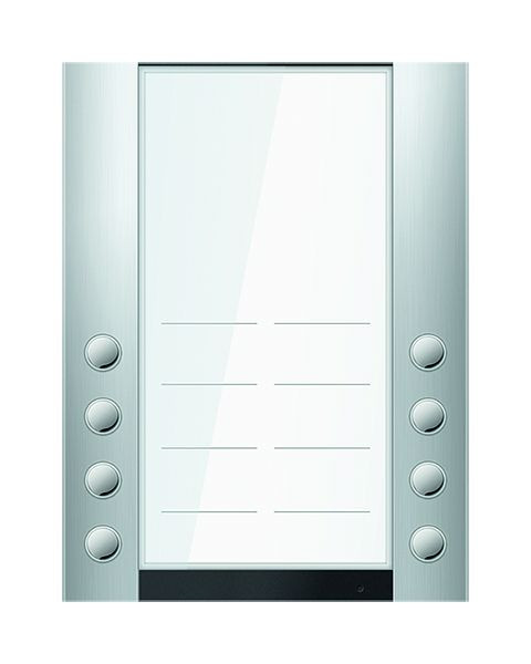 TCS Türkontrollsystem PET PRO Audio Klingeltastenerweiterung 8T 2 Spalten AP EN silber, AEA520208-0010