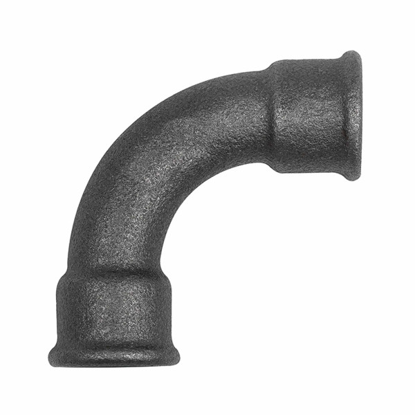 Riegler Bogen 2, 90°, lang, Rp 1/4 innen, Rp 1/4 innen, Temperguss schwarz, 133587