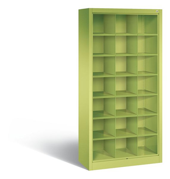 C+P Stahlregal mit Rückwand Acurado, H1950xB930xT400mm, Farbe: Viridingrün, 9160-410 S10026