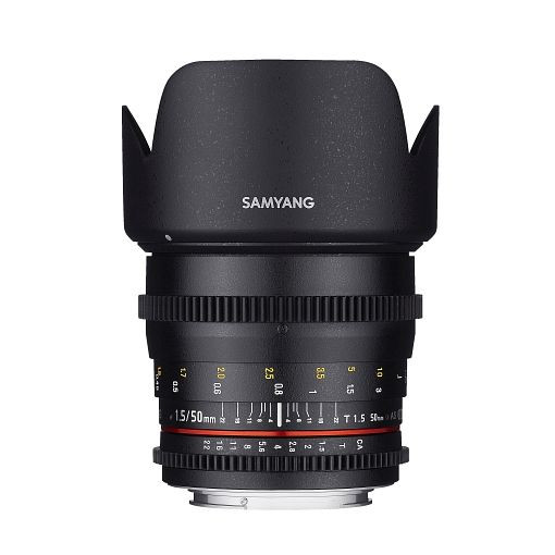 Samyang MF Videoobjektiv 50mm T1,5 Video DSLR Canon EF, 1021546