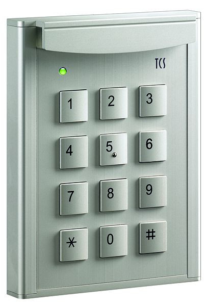 TCS Codeschloss codelock 12 zur Zutrittskontrolle, für bis zu 10 Codes, AP silber, AZF50000-0010