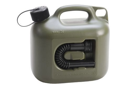 DENIOS Kraftstoff-Kanister PROFI, 5 Liter, oliv, VE: 12 Stück, 308358