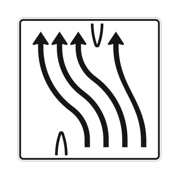 Stein HGS Überleitungstafel Verkehrszeichen StVO 501-54, Flachform 3 mm, RA3, RA3, Flachform 3 mm, 501-54.0002