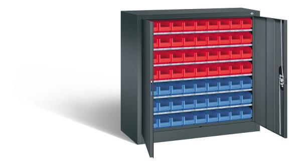 C+P Magazinschrank Serie 13, H1000xB1000xT420mm, Farbe: Anthrazitgrau, 133944-24 S10006